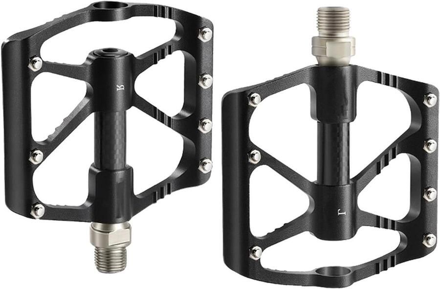 Fietspedalen Aluminium Fietspedalen Buiten Fietsen Verbeterde Grip 9.5 x Zwart