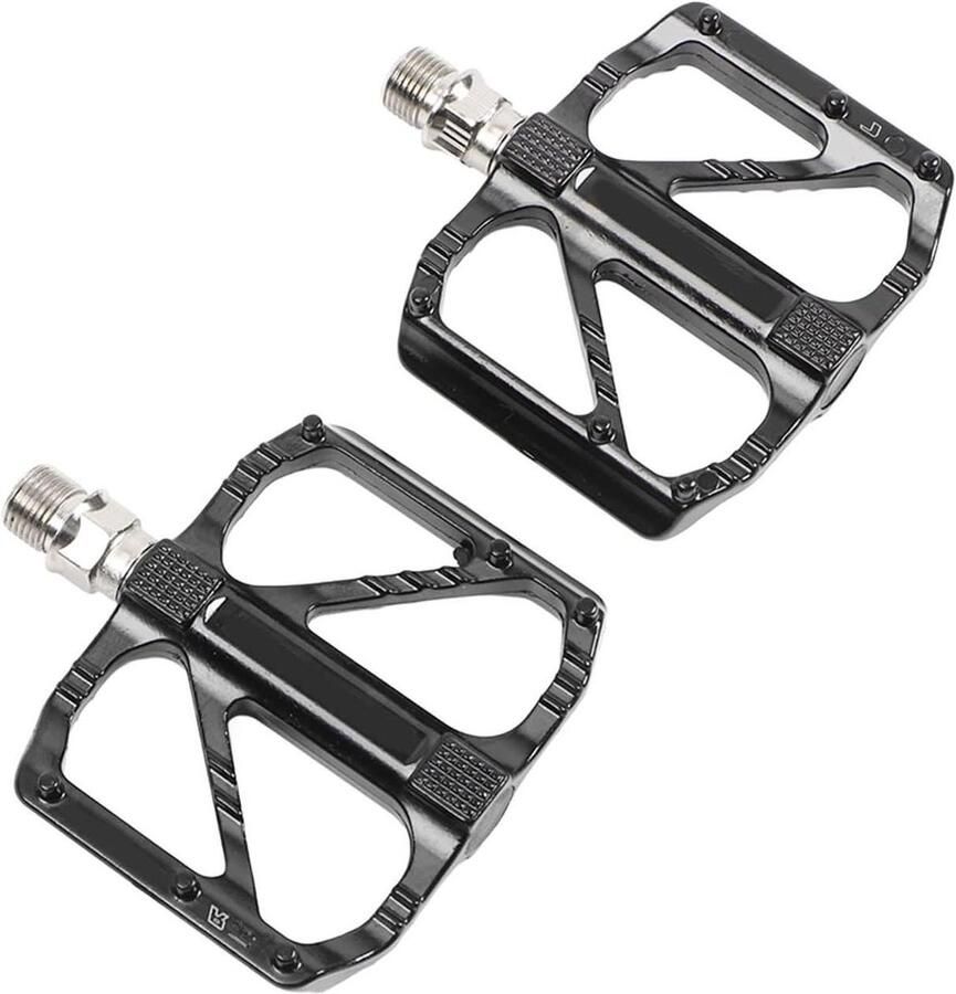 Fietspedalen Aluminium Fietsvoetsteun Lagerplatformpedalen Veilig Fietsen Antislip Oppervlak Standaard Maat Zilver