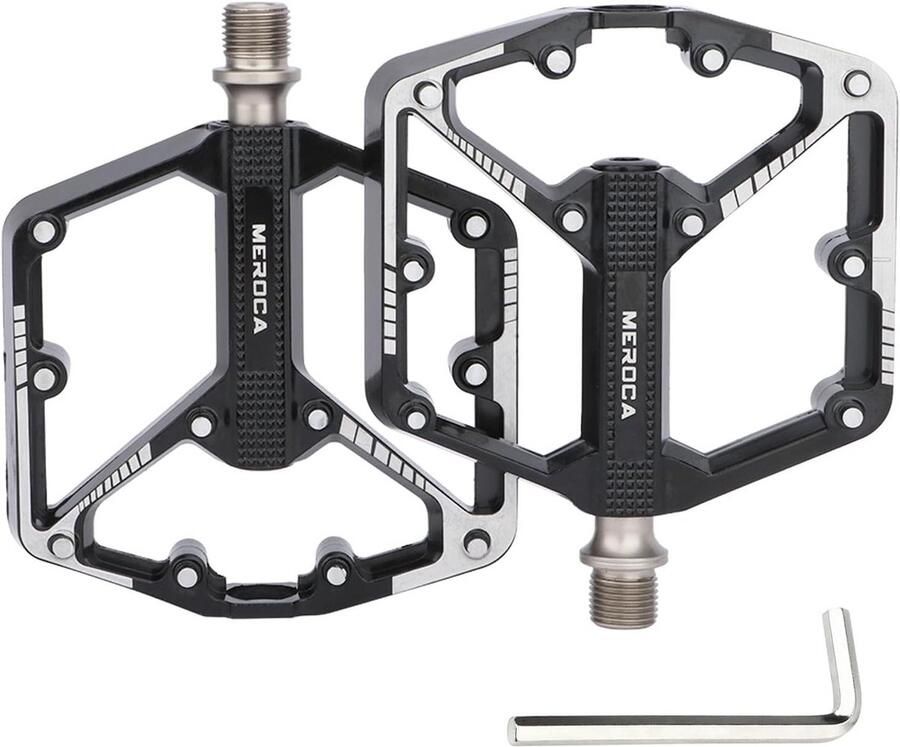 Fietspedalen Aluminium Lichtgewicht Pedalen Fietsen Verbeteren 3 Lagers Antislip 9 16 Inch Zwart