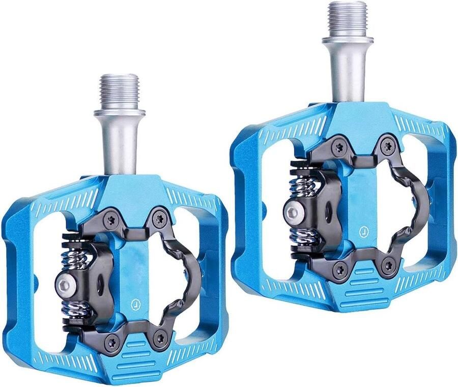 Fietspedalen Aluminium Platte Fietsaccessoires Soepel Fietsen Verzegelde Lagers 106x92mm Blauw