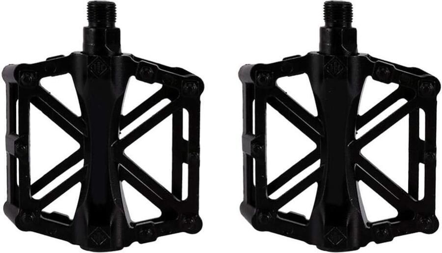 Fietspedalen Aluminium Platte Platform Fietsen & Racen Antislip Kooi 10 x Zwart