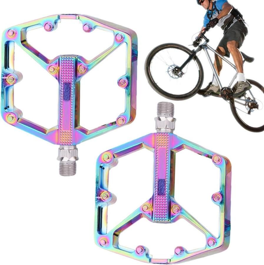 Fietspedalen Aluminium Rijaccessoires Fiets Outdoor Fietsen Antislip Nagels 23x12x Zwart