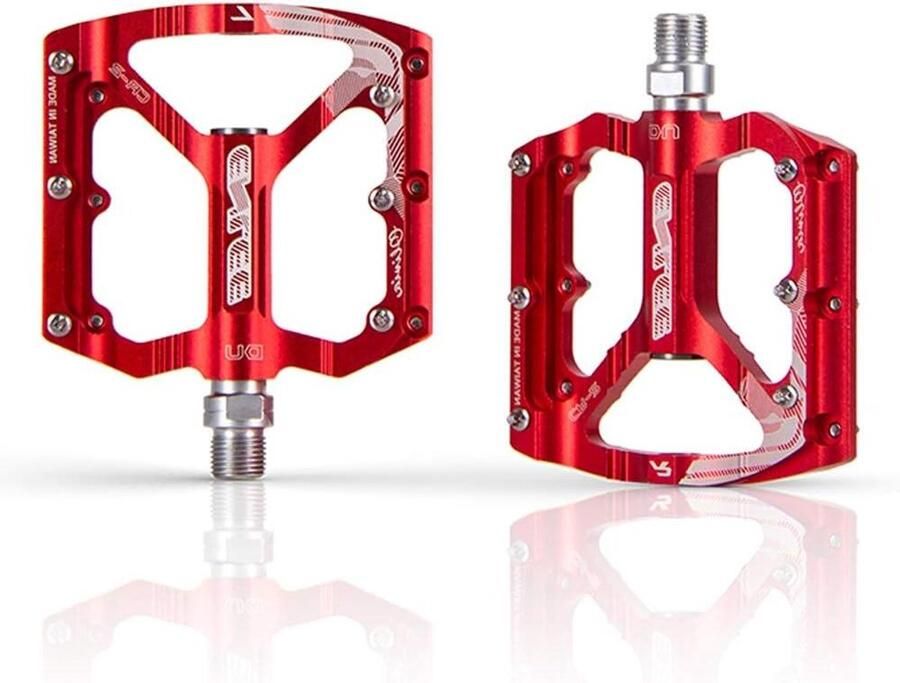 Fietspedalen Aluminiumlegering MTB Pedalen Fietsen Buiten Fietsen Antislip Oppervlak 118x90mm Rood