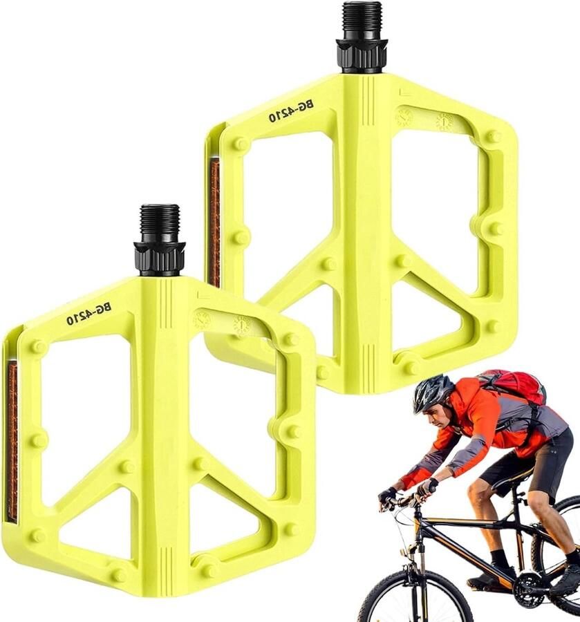 Fiets Pedalen Vervangbare Trappers Outdoor Fietsen 10 Antislip Pinnen Universele Compatibiliteit Geel
