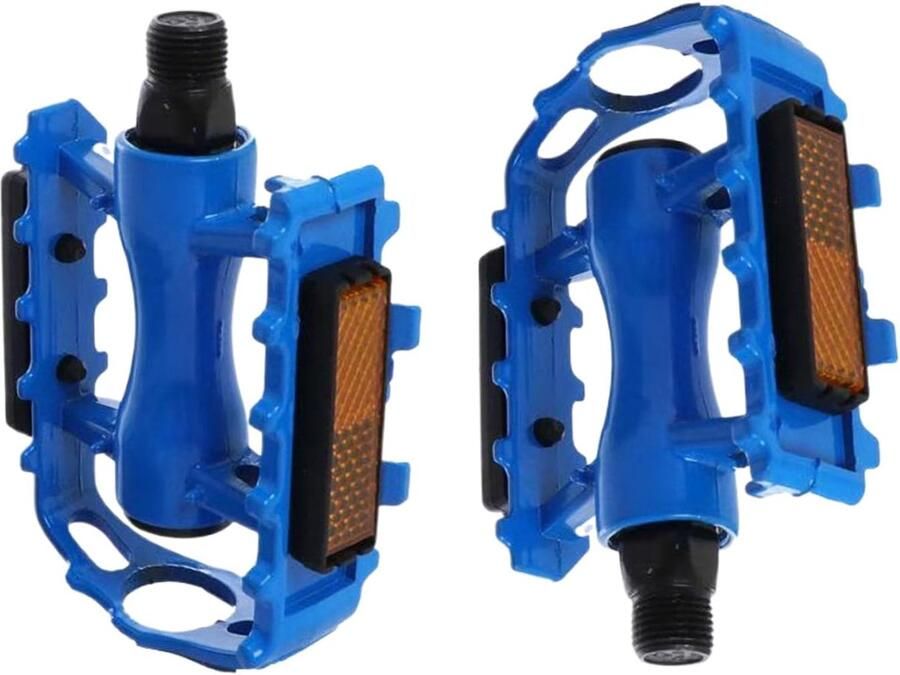 Fietspedalen Antislip Aluminium Voetsteunen Fietsen en Workout Brede Grip Lagers 2 stuks Blauw