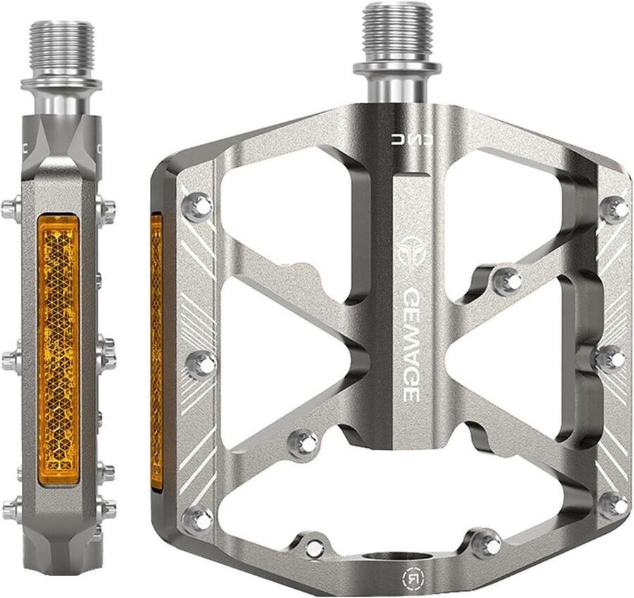 Fietspedalen Antislip pedalen Veilig fietsen Aluminiumlegering 9 16 inch Titanium