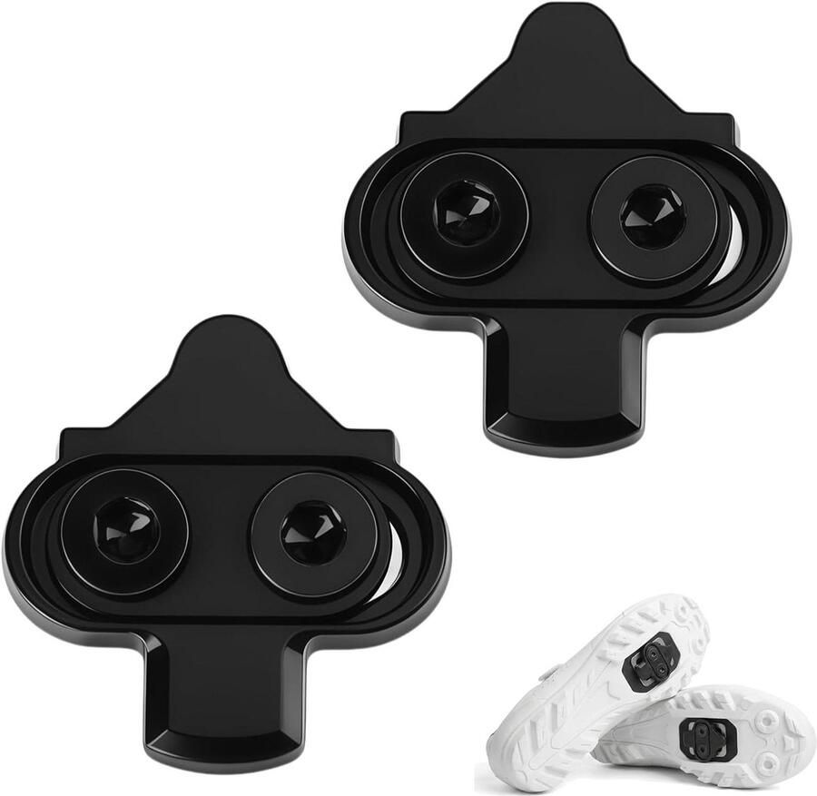 Fietspedalen Cleats Schoenplaten Fiets Fietsen Onderdelen Compatibel SPD Systeem Complete Set Zwart