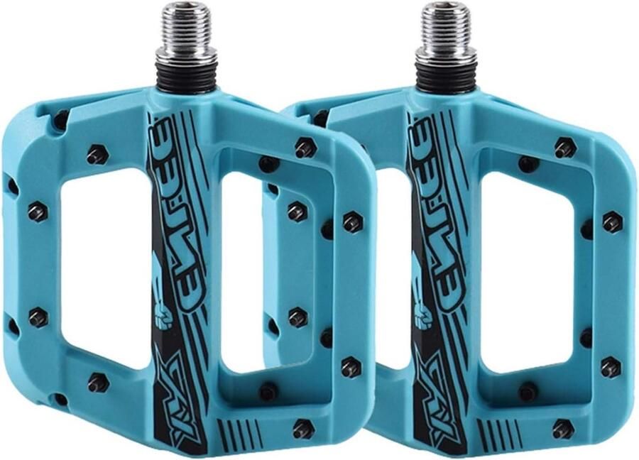 Fietspedalen Fiets Pedalen Nylon Fiber Mountainbike Gebruik Schokbestendig Antislip 15mm Hoogte Blauw