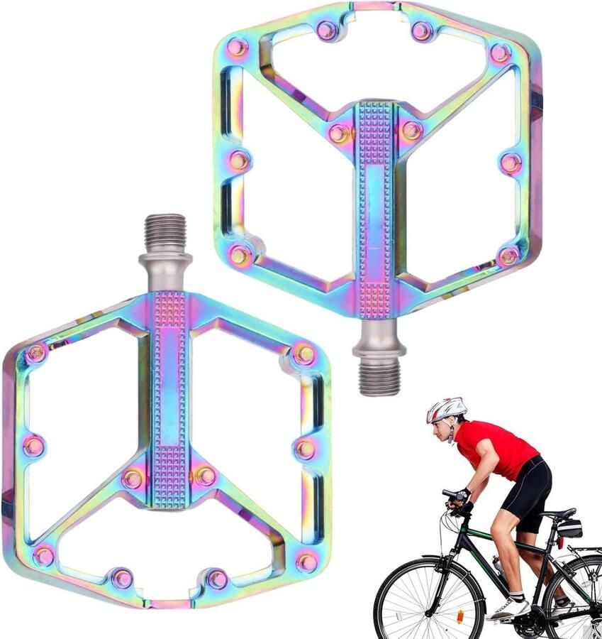 Fietspedalen Fietsaccessoires Mountainbikepedalen Fietsen en mountainbiken Antislip met schoenvriendelijke pennen 13 x Zwart