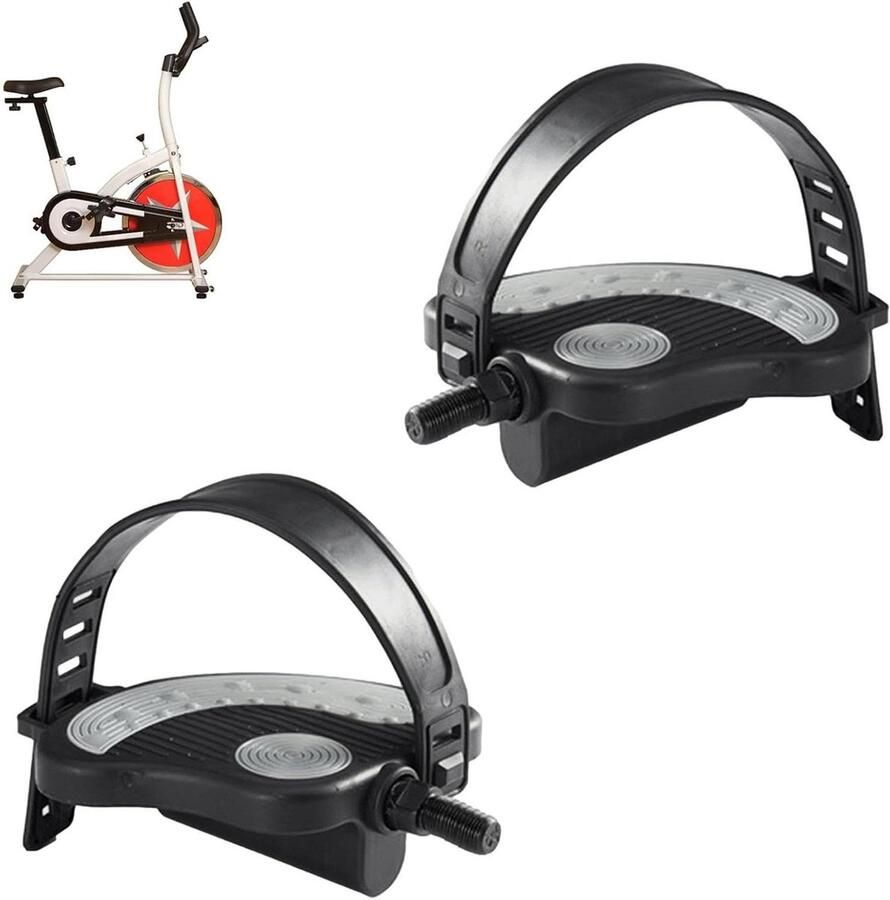 Fietspedalen Hometrainer pedalen Indoor fietsen Verstelbare rie 9 16 en 1 2 inch Zwart