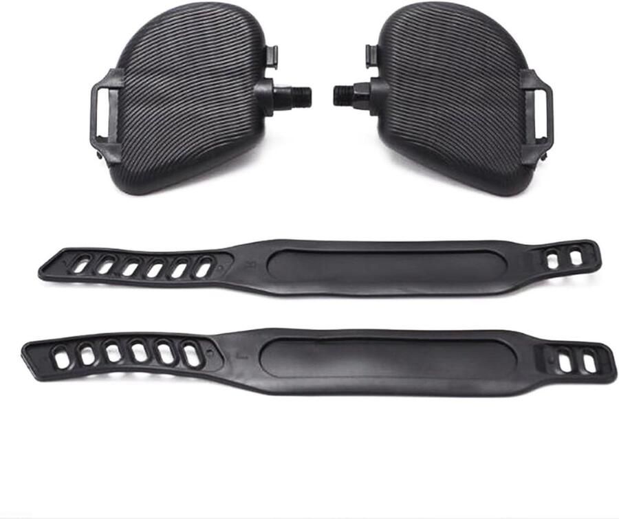 Fiets pedalen Trainingsfietspedalen vervanging Binnen fietsen Anti-slip ontwerp 9 16 inch Zwart - Foto 2