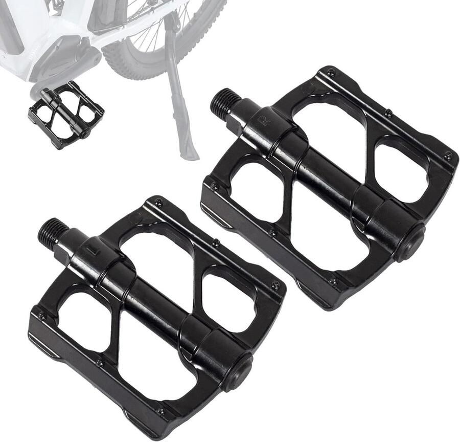 Fietspedalen Kinderen Platte Pedalen Mountainbiken Antislip Waterdicht 13x10x Zwart