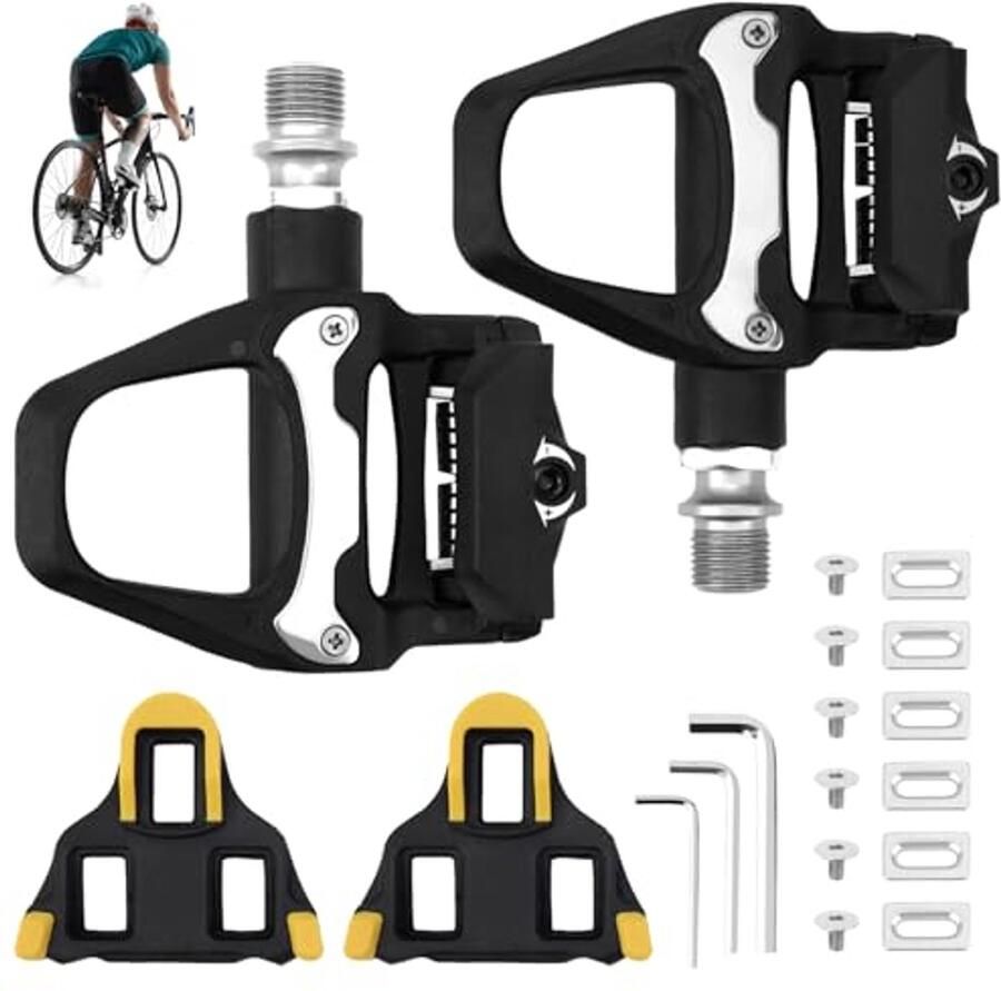 Fietspedalen Klickpedalen MTB Efficiënt Fietsen Antislip Nylon 9 16 Inch Zwart