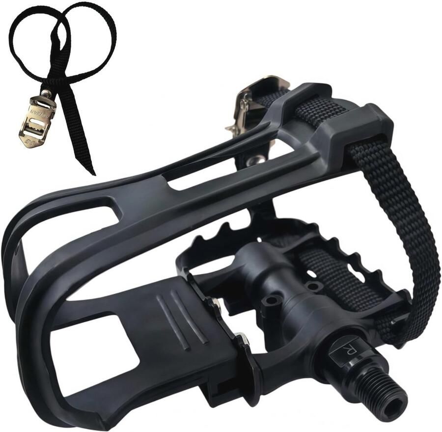 Fietspedalen met clips en riemen voor outdoor- en indoorfietsen 9 16 inch spindel met gesloten lagers