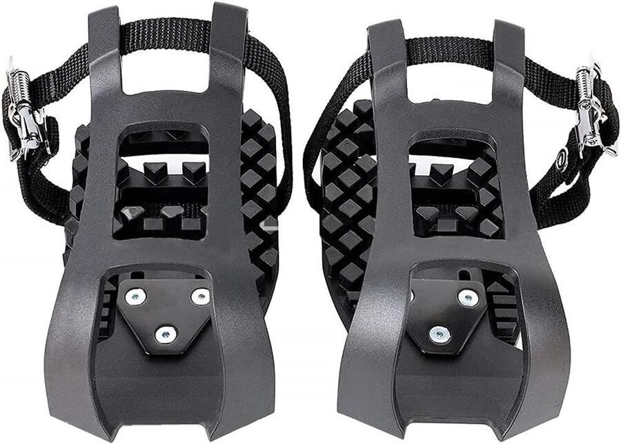 Fietspedaal Teenclips Pedaal Adapters Binnen Fietsen Verstelbare Kooipositie 145mm Zwart