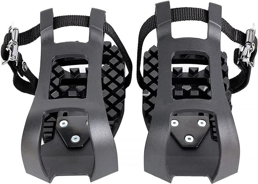 Fietspedalen met clips Hometrainer pedalen Binnen fietsen Verstelbare teenpositie breed Zwart