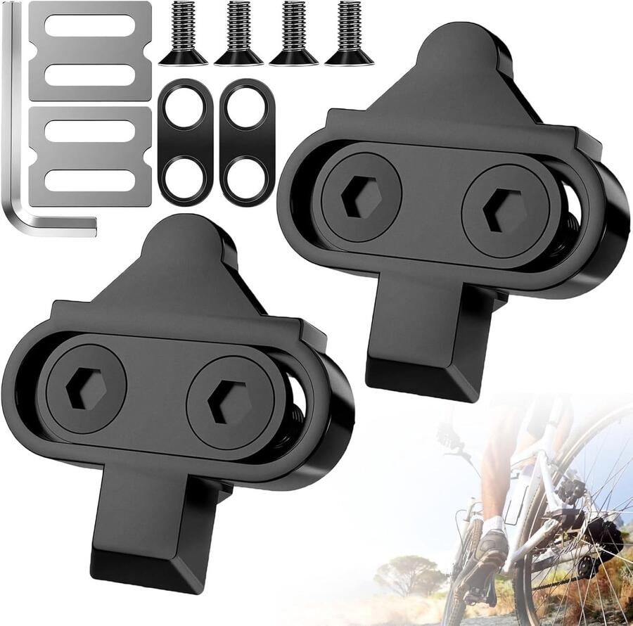 Fietspedalen met Noppen Fietsaccessoires Set Fietsen Mountainbiken Roestvrij Staal 34x36mm Noppen Zwart