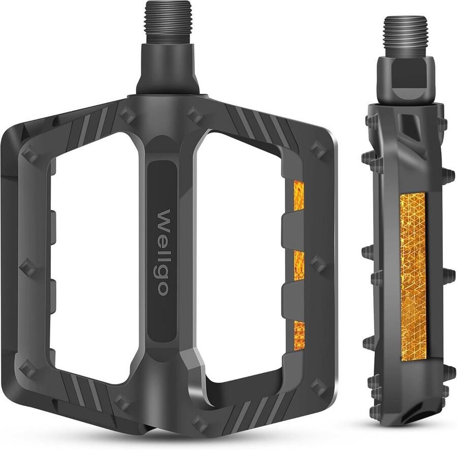 Fietspedalen met reflecterende strepen antislip platform 9 16 inch voor racefiets MTB e-bike en stadsfiets