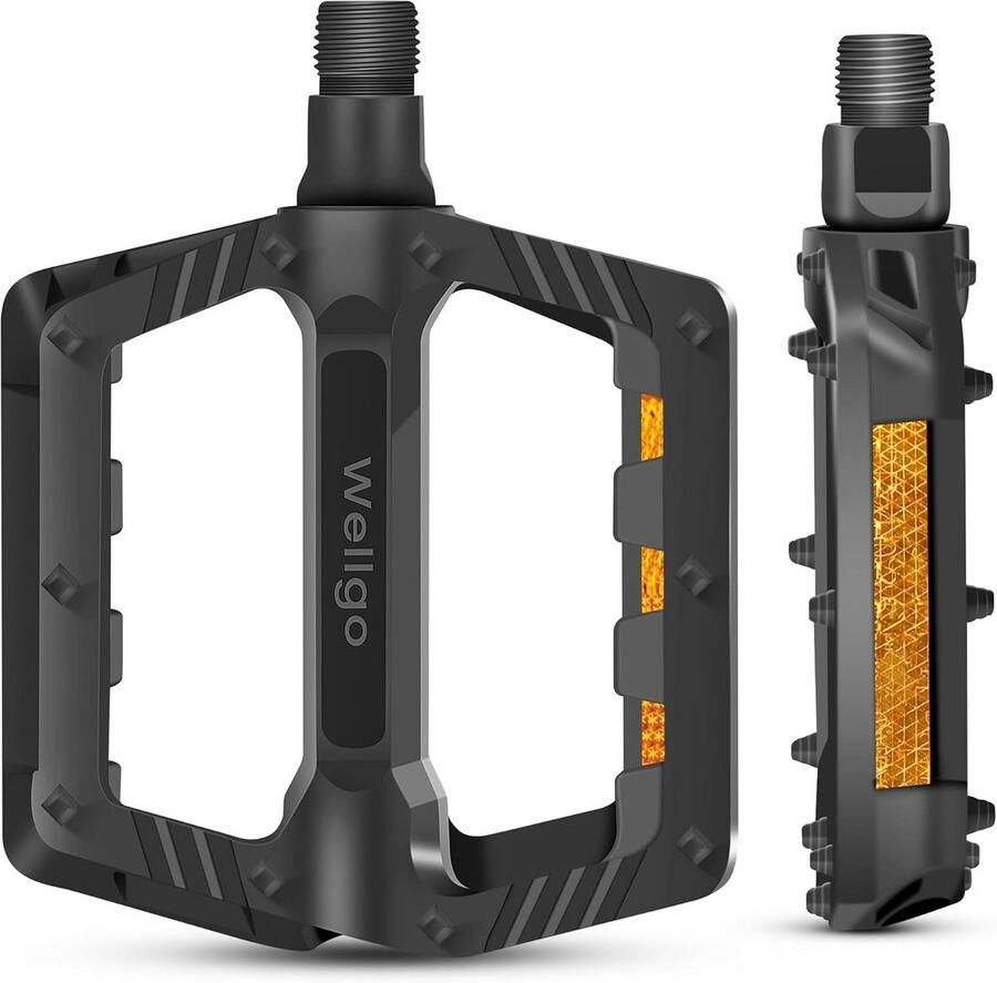 Fietspedalen met reflecterende strepen antislip platform 9 16 inch voor racefiets MTB e-bike en stadsfiets