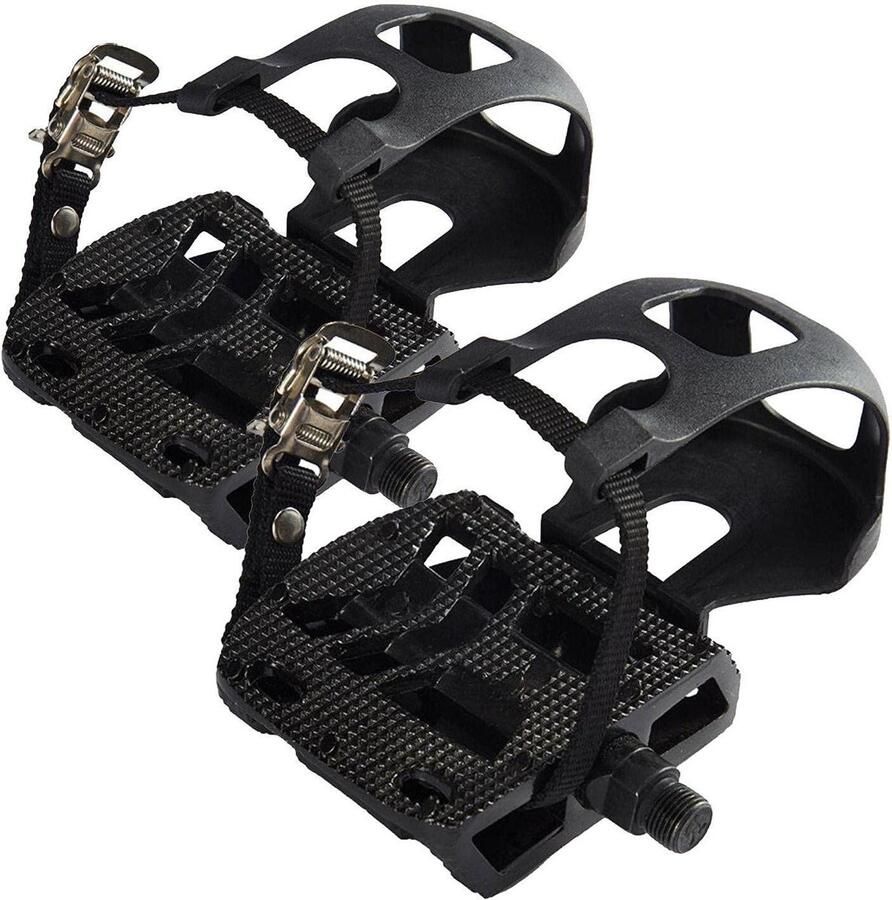 Fietspedalen met Riem Racefiets Pedalen Comfortabel Fietsen Antislip Ontwerp 11.8 x Zwart
