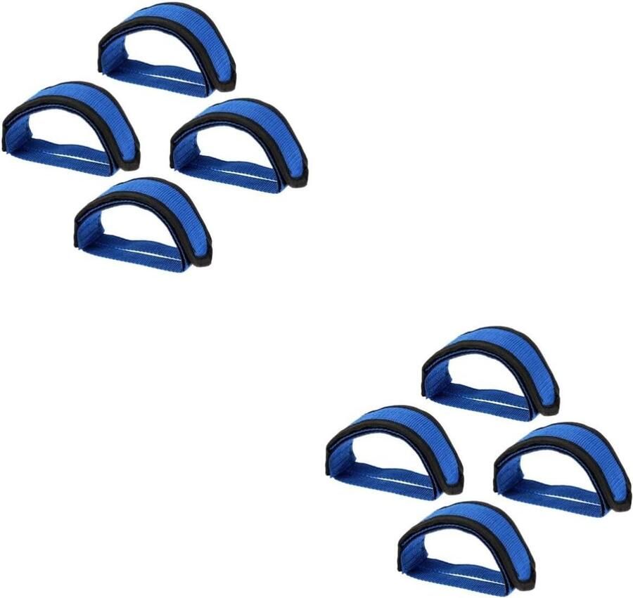 Fietspedalen Met Rie Teenclips Pedalen Fietsen Op Straat Dubbelzijdig Tape 4 Paar Blauw