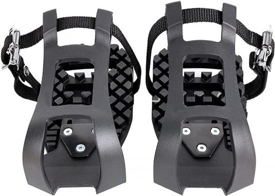 Fietspedalen met teenclips en rie Voor hometrainer en spinfiets