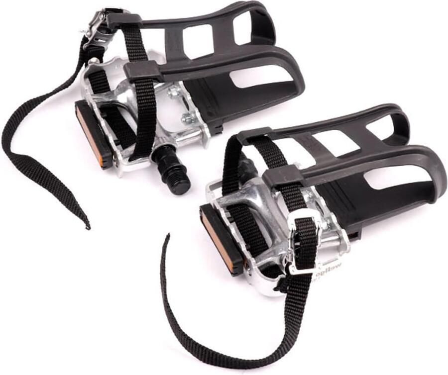 Fietspedalen met Teenclips Fietsaccessoires Outdoor Pedalen Indoor Fietsen Verstelbare Nylon Band