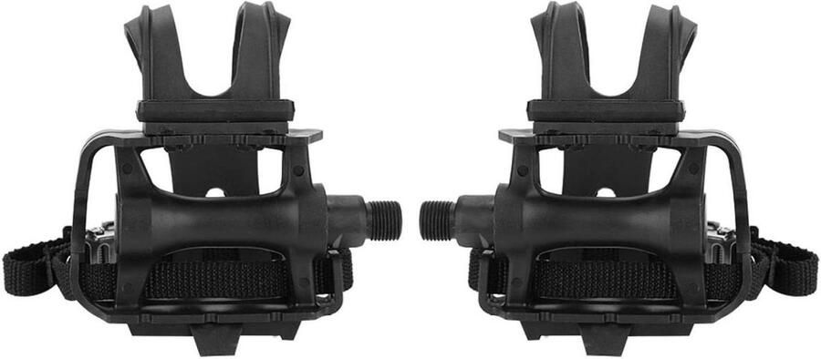 Fietspedalen met teenclips Nylon pedalen racefiets Veiliger fietsen Lichtgewicht hol ontwerp - Foto 1