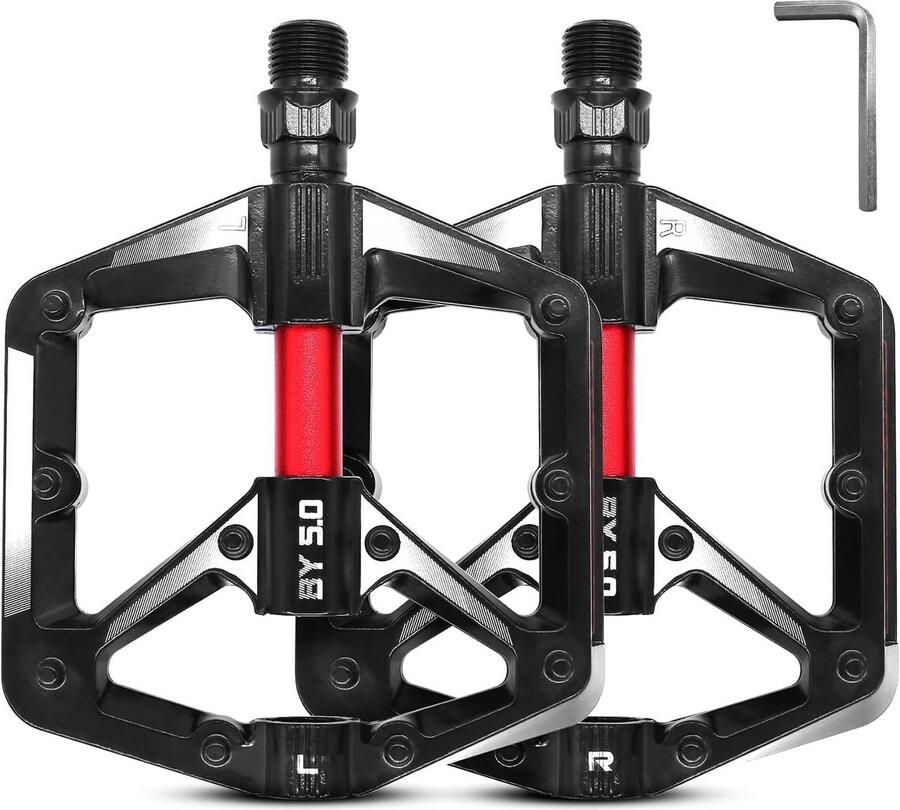 Fietspedalen MTB 9 16 inch Aluminium Antislip met Afgedichte Lagers en Reflectoren