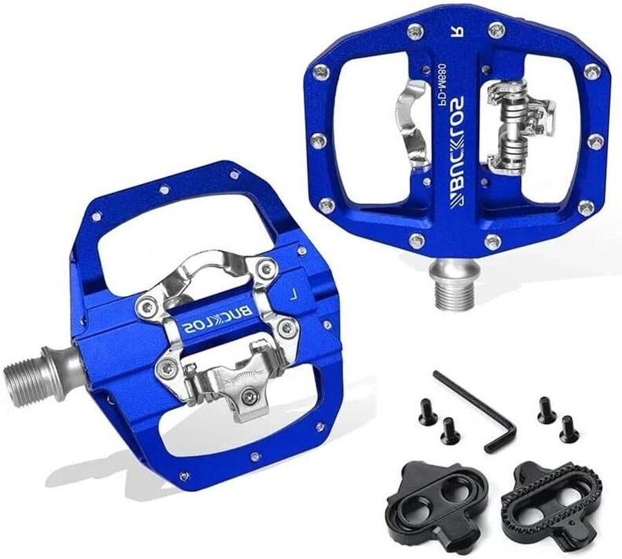 Fietspedalen MTB Dubbele Functie Fietsen Mountainbike Antislip Spikes 9 16 Blauw