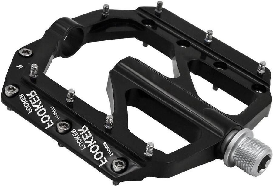 Fietspedalen Aluminium MTB Pedalen Fietsen Onderdelen Antislip Nagels 9 16 Inch Zwart - Foto 2