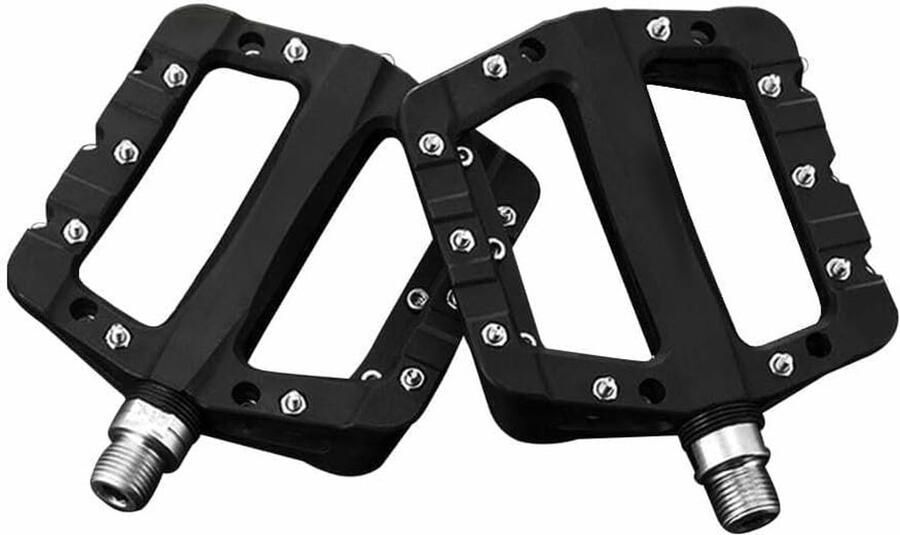 Fiets Pedalen MTB Pedalen Veilig Fietsen Antislip Pinnen Brede Platform Zwart