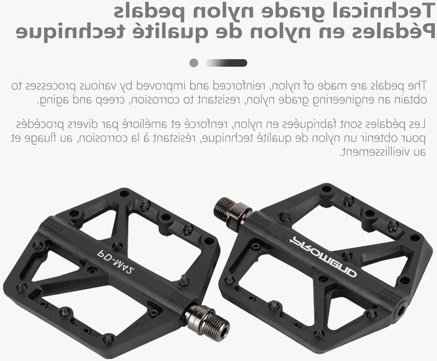 Fietspedalen Nylon BMX Spinning Pedalen Fietsen Mountainbiken Antislip Brede Grip Breed Groen