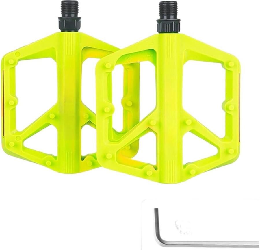 Fietspedalen Nylon Fietsplatform pedalen Fietsen Anti-slip pinnen 9 16 Inch Geel