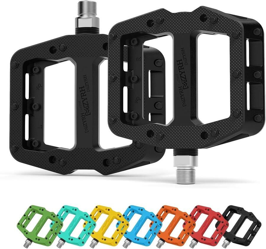 Fietspedalen Nylon Mountainbike Pedalen Fietsen Klim 3 Lagers Antislip 9 16 Inch Zwart