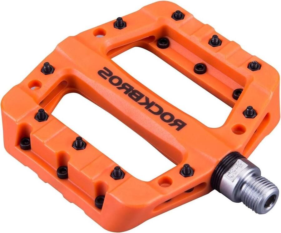 Fietspedalen Nylon Platte Pedalen Mountainbike Gebruik Antislip Nagels 9 16 Inch Oranje