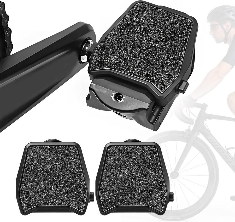 Fietspedalen Nylon Racefiets Onderdelen Wegwielrennen Antislip Oppervlak Compatibel SPD Zwart
