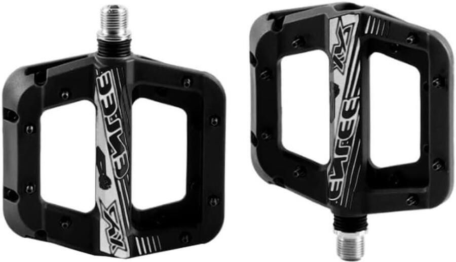 Fietspedalen Nylon Vezel Fiets Board Antislip Buiten Fietsen Hoge Sterkte Lichtgewicht 124 x 109 mm Zwart