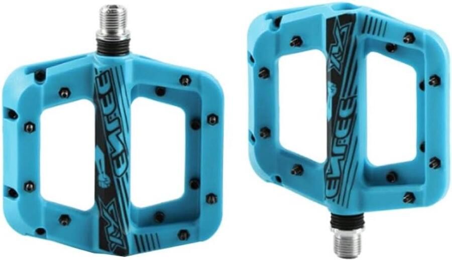 Fietspedalen Nylon Vezel Fiets Pedaal Board Mountainbike Rijden Antislip Grip Ontwerp 4.9 x 4.3 inch Blauw