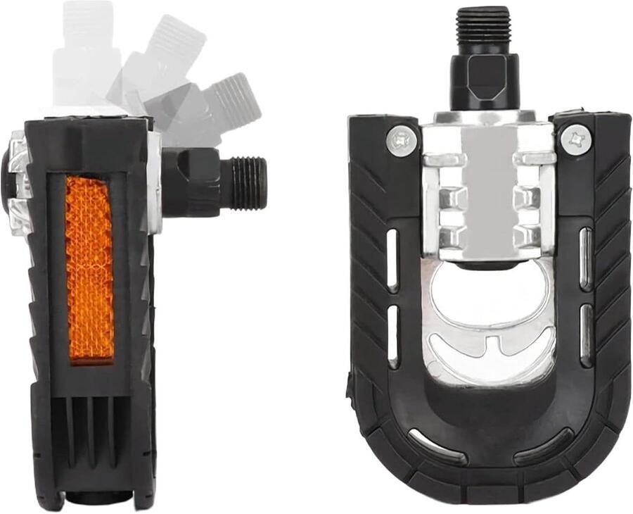 Fietspedalen Opvouwbaar MTB Pedalen Veilig Fietsen Met Reflecterende Strip 9 16 Inch Zwart