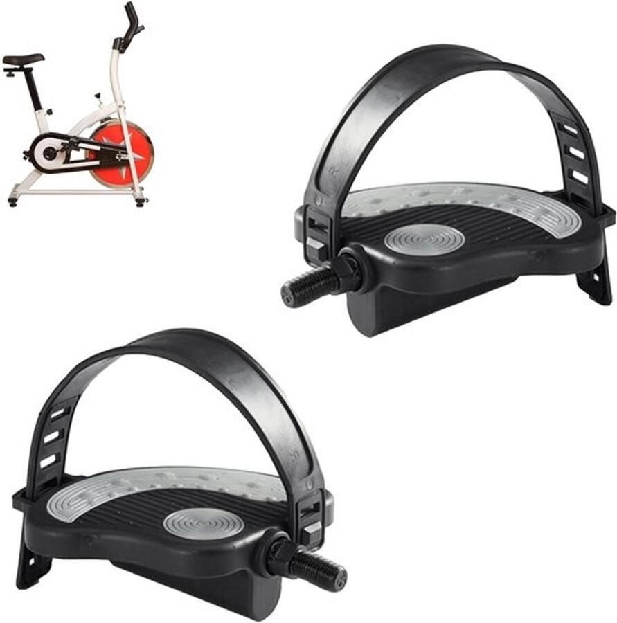 Fietspedalen Pedalen voor hometrainer Indoor fietsen Verstelbare rie 9 16 en 1 2 inch Zwart