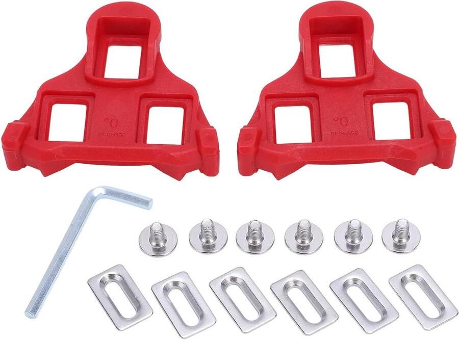 Fietspedalen Plaatclips Schoenplaatjes Set Mountainbiken Universele Compatibiliteit 1 Paar Rood