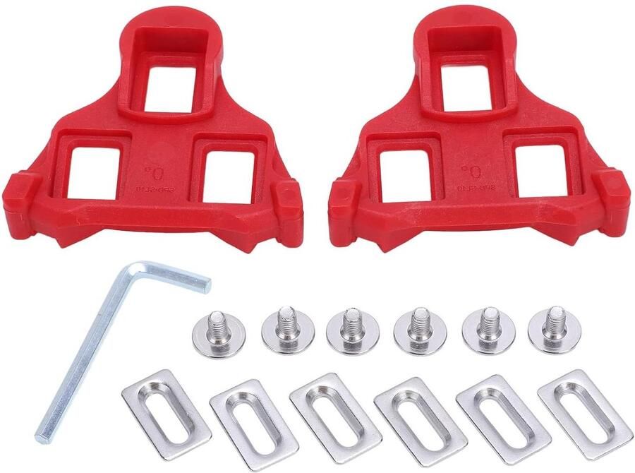 Fietspedalen Plaatjes Antislip Clips Mountainbiken Ultralicht ABS Materiaal Set van 2 Rood
