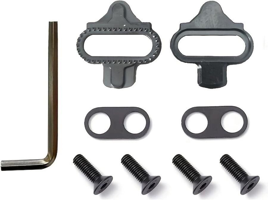 Fietspedalen Platen Schoenplaatjes Set Racefiets Gebruik 4.5 Graden Float Inclusief Montage Grijs