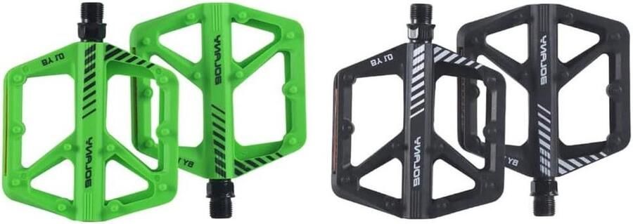 Fietspedalen Platform MTB Onderdelen Fietsen Verbeteren Verzegelde Lagers Waterdicht 128x105x22mm Zwart Groen