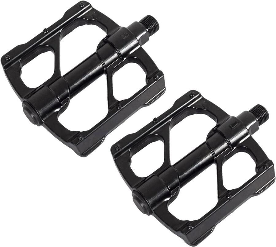 Fietspedalen Platte pedalen Fietsen Antislip noppen 405 gram Zwart