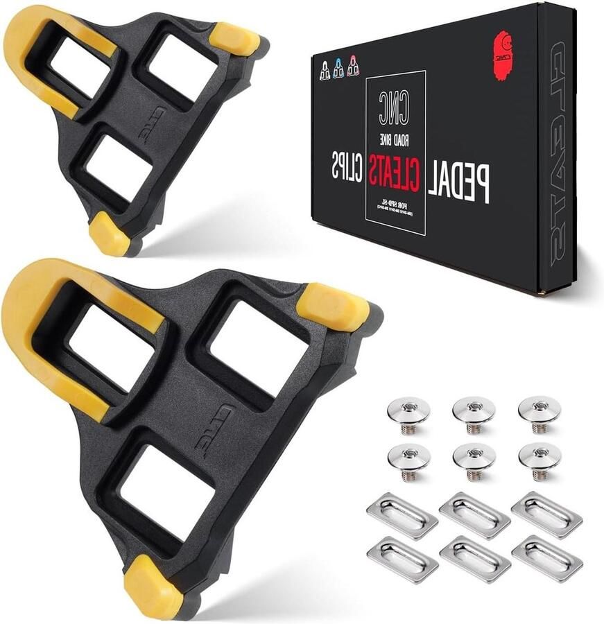 Fietspedalen Racefiets pedalen Wielrennen Shi o SPD-SL compatibel 45 Grams Geel