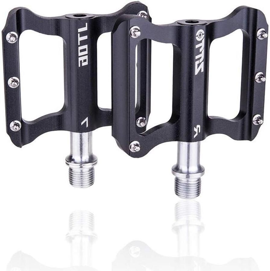 Fietspedalen Racefiets Platte Pedaal Buiten Fietsen Ultra Licht 250 Gram Zwart