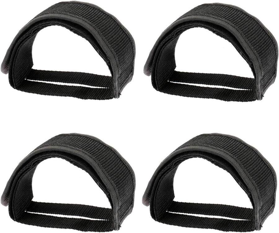 Fietspedalen Rie Pedalen Clips Fietsen Verbeteren Verstelbaar Nylon 4 Stuks Zwart