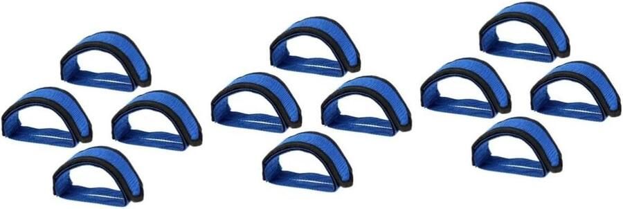 Fietspedalen Rie Teenclips Pedalen Fietsen Onderdelen Verstelbare Nylon Banden 6 Paar Blauw